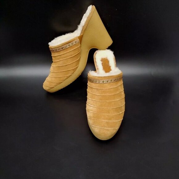 Cole Haan Suede Devon Clog Mules Heels Shoes Women's Size 8.5 - Picture 2 of 12